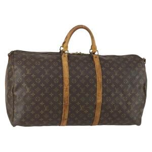 LOUIS VUITTON Monogram Keepall Bandouliere 60 Boston Bag M41412 LV Auth am10381